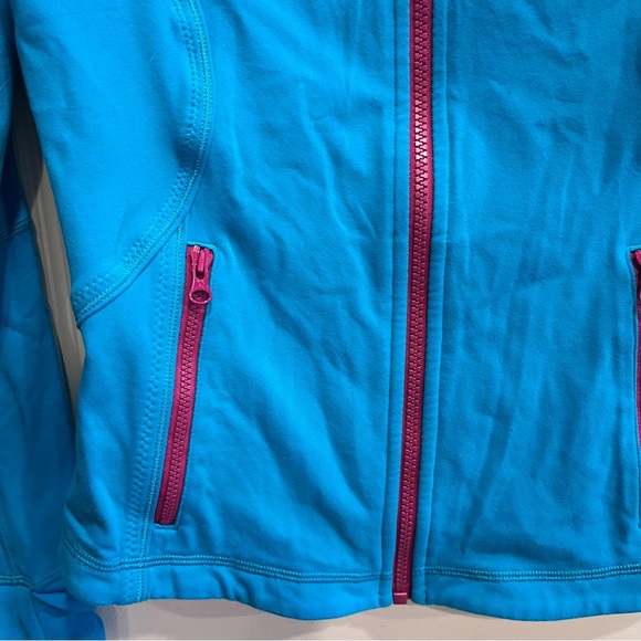Lululemon Forme Brushed Blue Pink Full Zip Up Jacket Size 8 - Picture 3 of 9